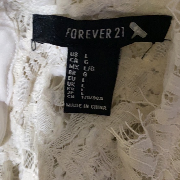 Forever 21 - L - White Soutache Lace Bodycon Dress - Picture 6 of 8